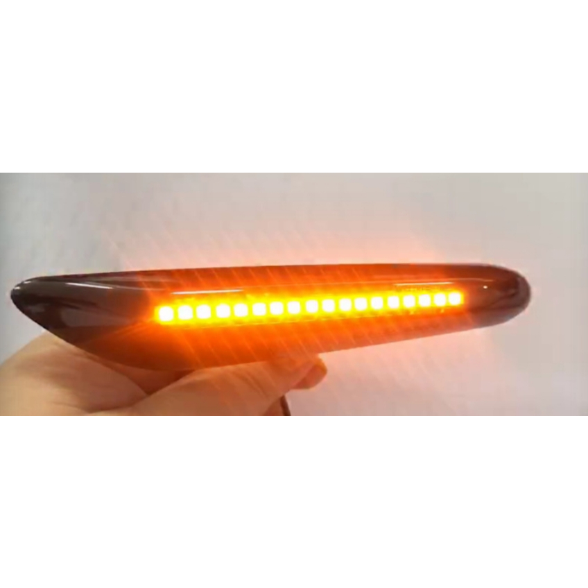 LED 葉子板側燈 黑身黃光流水燈 轉向燈 側邊燈 方向燈 適用 06-11 E90 E91 E60 | 蝦皮購物