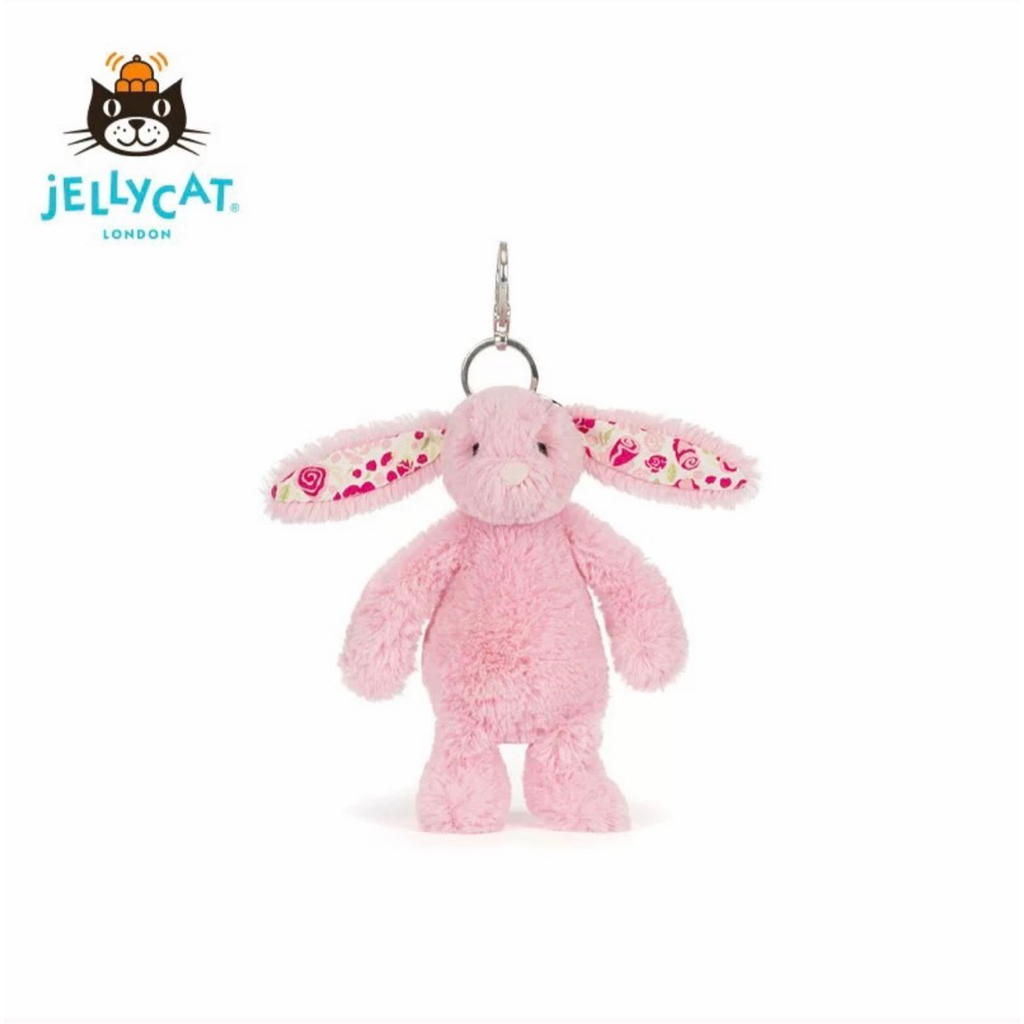 全新Jellycat 正品｜粉色碎花兔吊飾鑰匙圈🩷 北京限定Blushkin Blossom