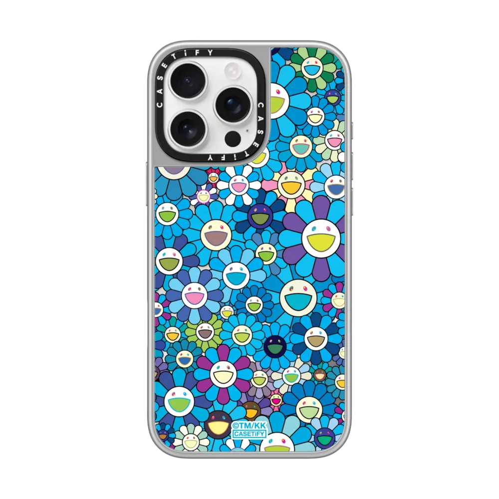 CASETiFY x 村上隆iPhone 16 Pro Max FLOWERS BLOOM (藍色) 手機殼