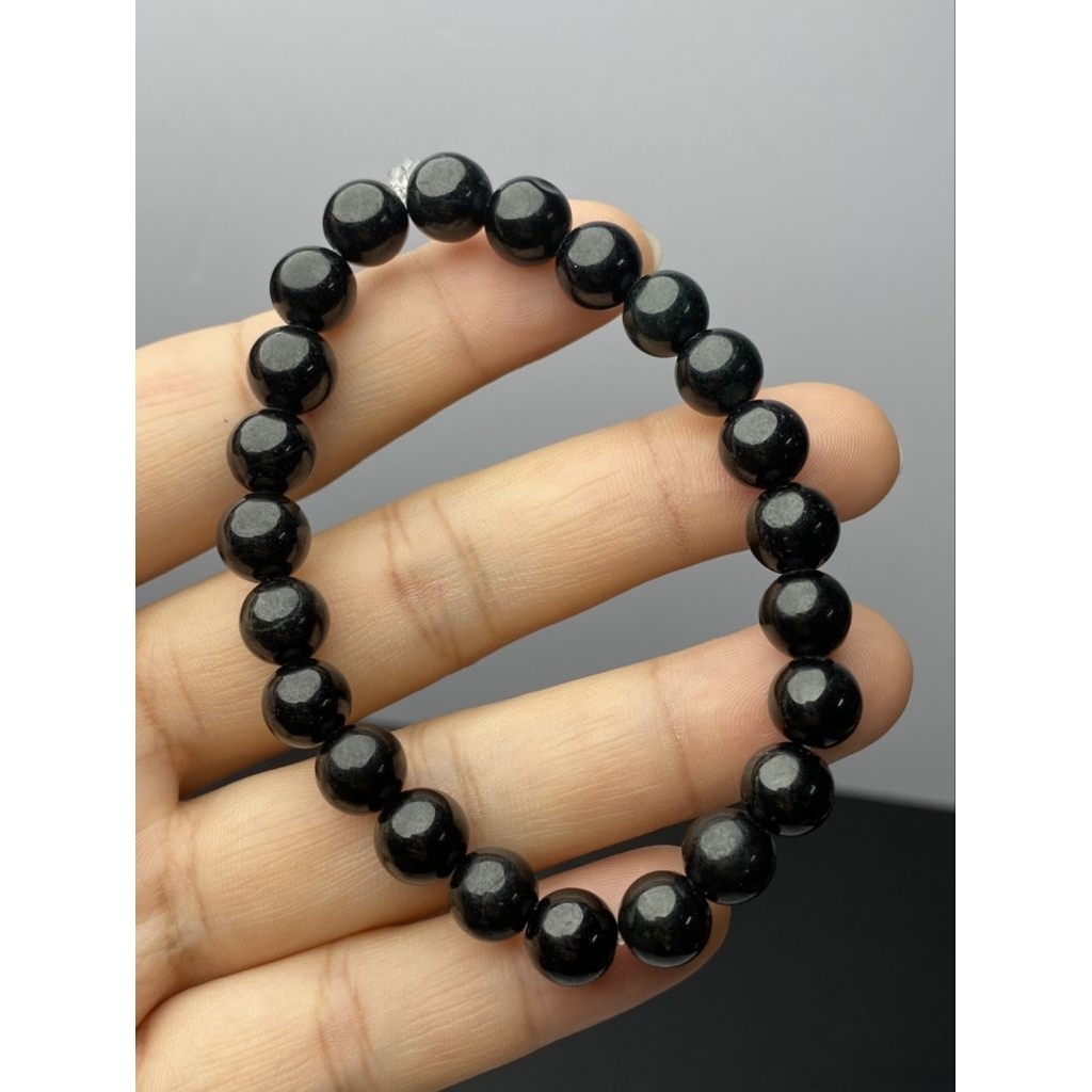 附證書〕天然翡翠~墨翠手串。J1079 | 蝦皮購物