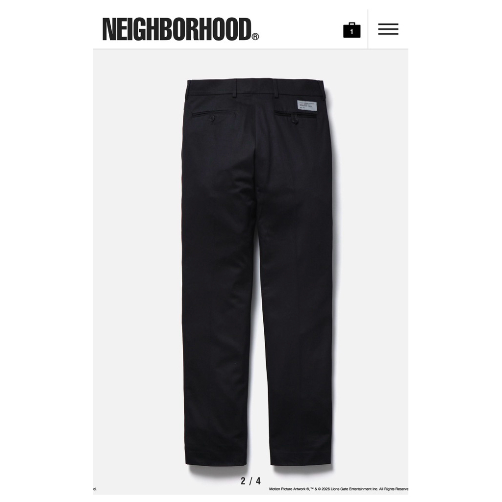 預購NEIGHBORHOOD NH X AGNES B. . NARROW PANTS西裝長褲潮流正品NBHD
