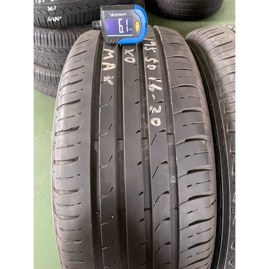 中古車胎 二手/中古鋁圈輪胎原廠豐田15吋5孔100 銀含輪胎登祿普R1 195/65-15