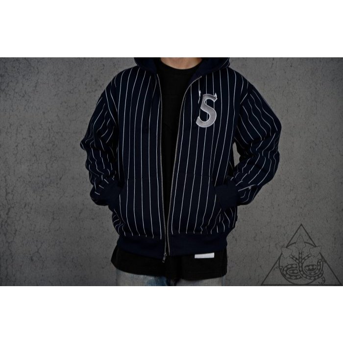 HYDRA】Supreme Devil S Logo Zip Up Hooded 條紋連帽外套帽夾【SUP945