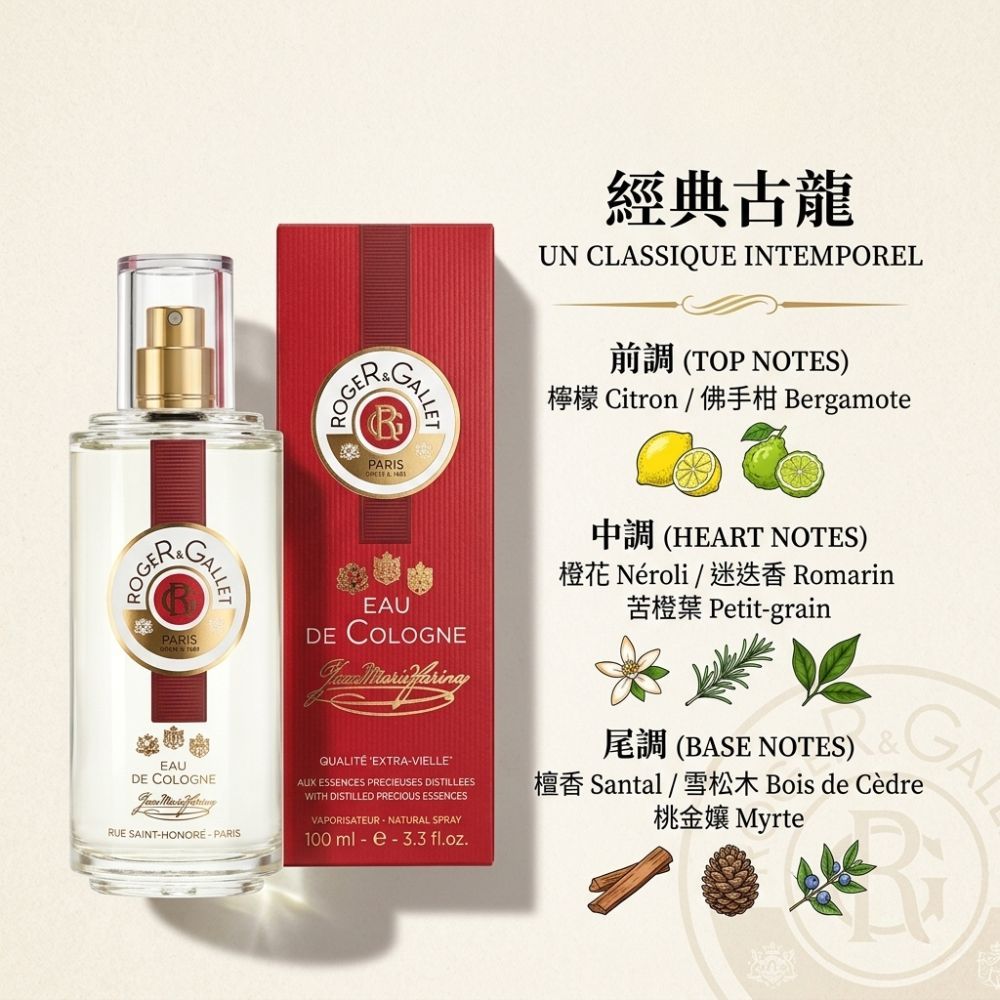 ROGER & GALLET 淡香水30ml 100ml 多款法國香水玫瑰男香女香中性香出清