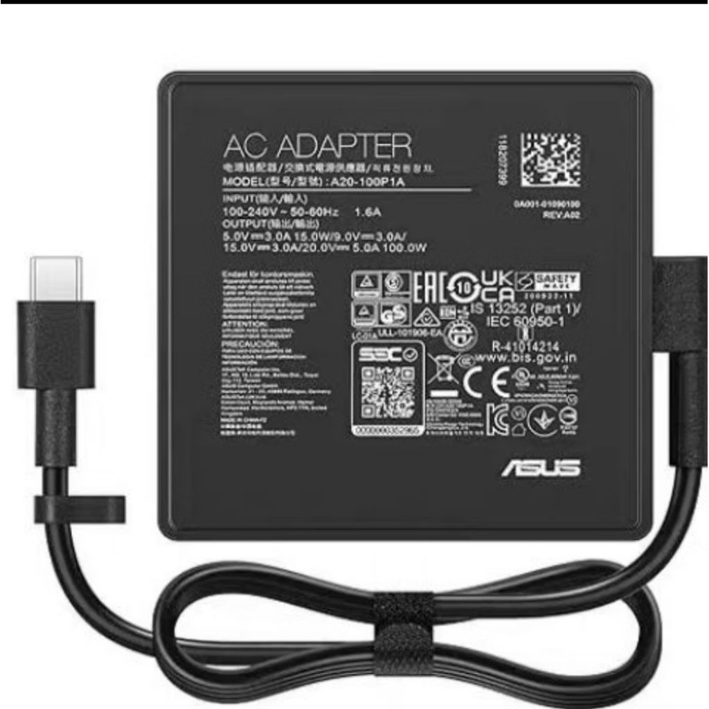 （老農夫）全新台灣 現貨隔日ASUS 華碩 A20-100P1A 100W TYPE-C 充電器 20V 5A ROG | 蝦皮購物