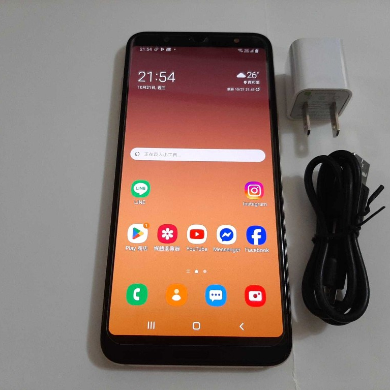 <二手良品螢幕刮傷>SAMSUNG A6+ 6吋 安卓10 八核 雙鏡頭相機 指紋辨識 功能正常 只要1200