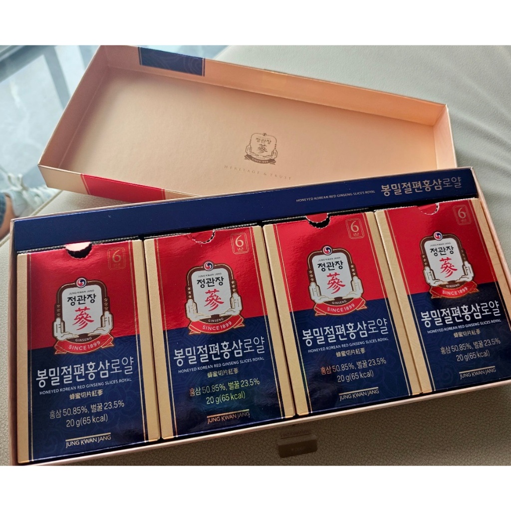 正官莊 蔘蜂蜜切片 六 年 根 紅 蔘 片 高麗參 六 年 根 紅 蔘 片