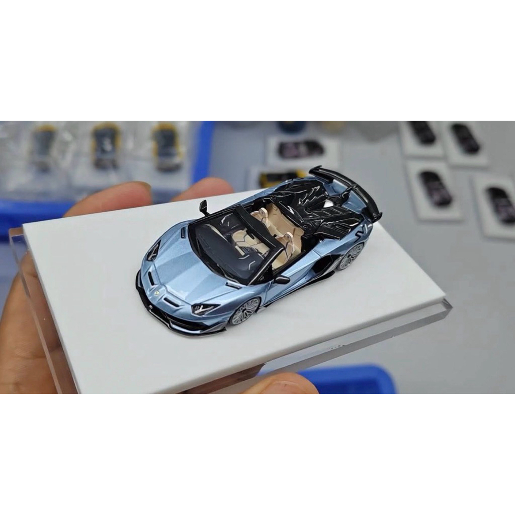 TARDIS - Lamborghini Aventador SVJ 敞篷 1/64 冰藍 限量149台 全新現貨 | 蝦皮購物
