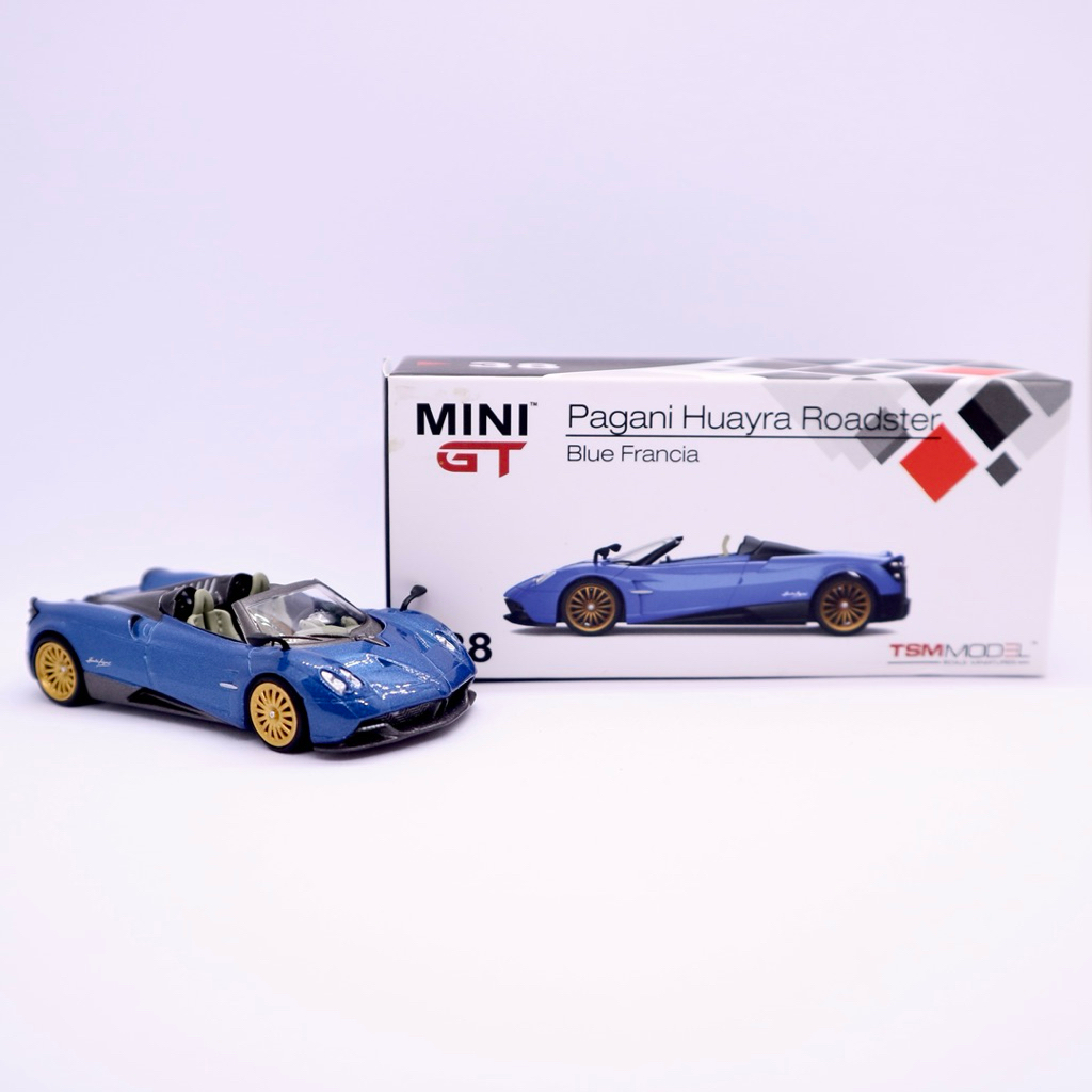 1/64 MINI GT Pagani Huayra Roadster 藍風神敞篷超級模型車38 MiniGT