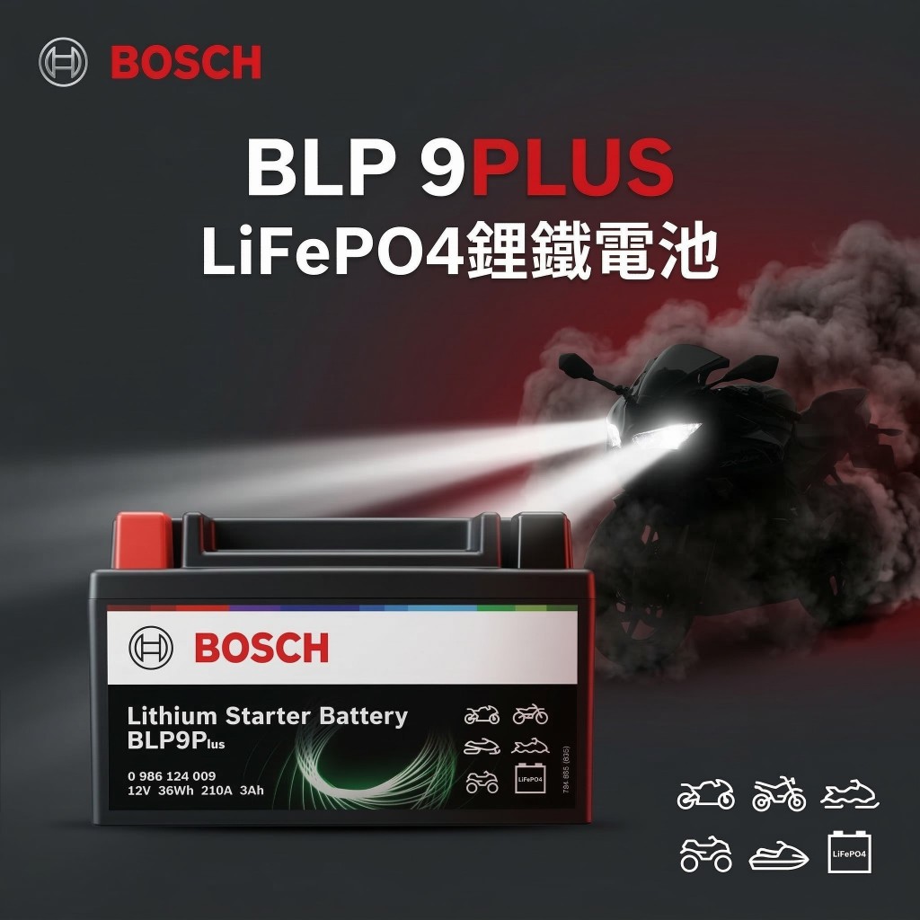 Bosch BLP 9Plus 鋰鐵電池忍400 ZX-4RR XSR900 Trident660 ADV350 電池