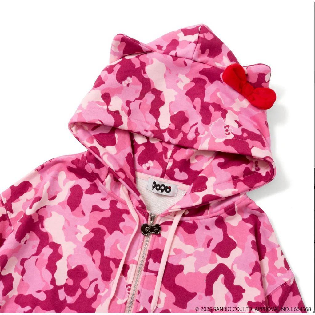9090 girl ×HELLO KITTY Eared Zip Hoodie | 蝦皮購物