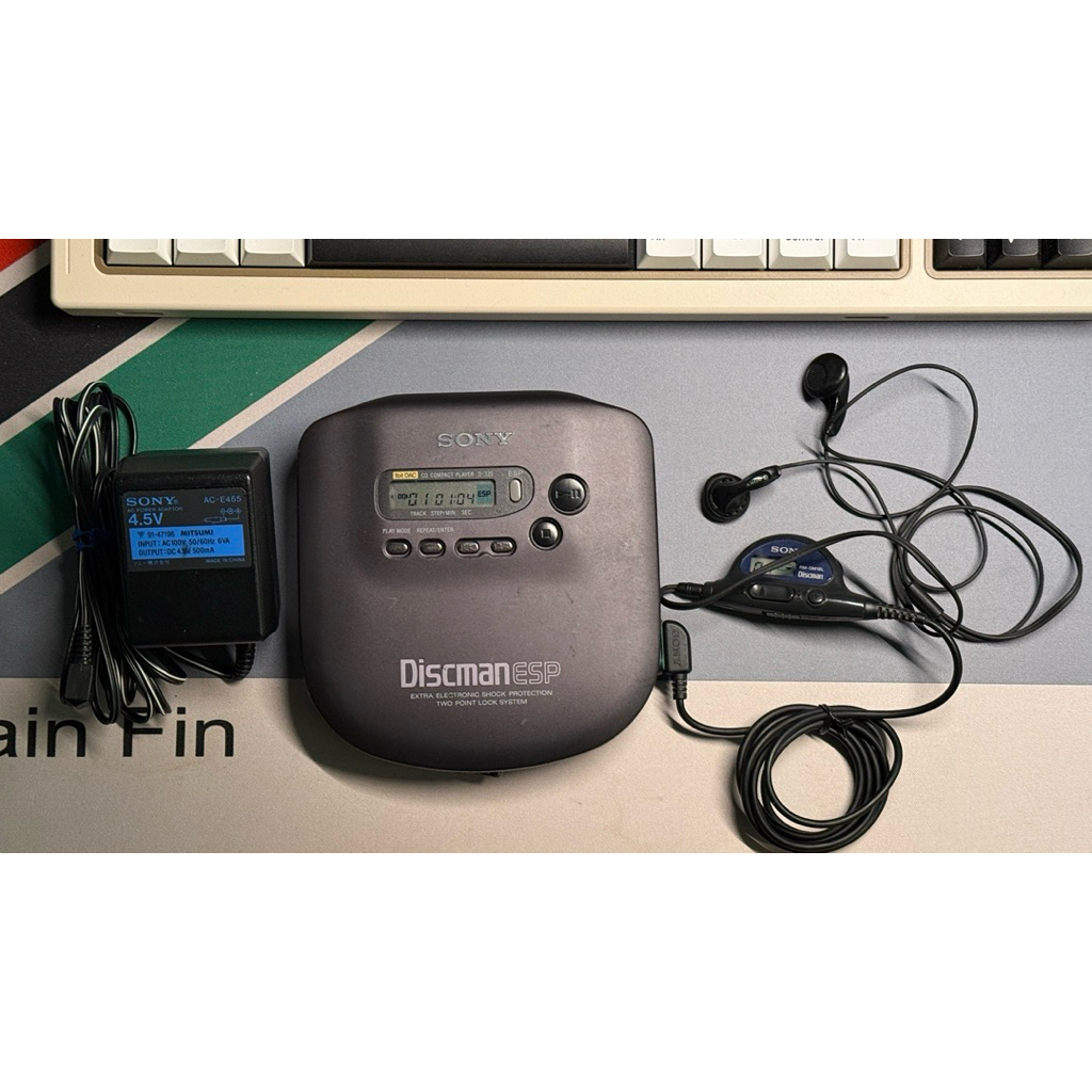 少數還能買到音質最好SONY Discman ESP D-335 日本製CD 隨身聽全配機