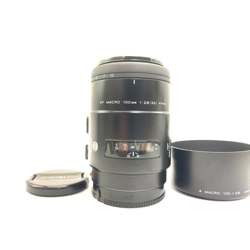 索尼SONY A用MINOLTA AF MACRO 100mm F2.8 微距鏡頭百微中古良品(三個