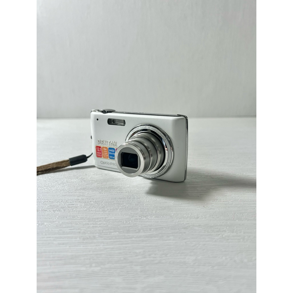 Pentax Optio P80復古CCD數位美顏卡片相機奶油白| 蝦皮購物
