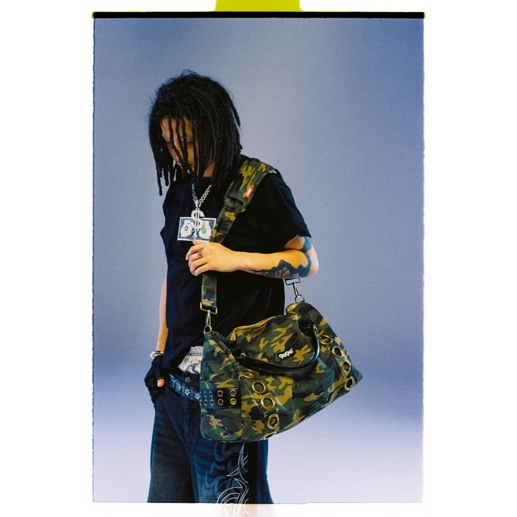JPPSC】2026SS 9090 Eyelet Boston Bag 迷彩皮革手提包側背包NN2215