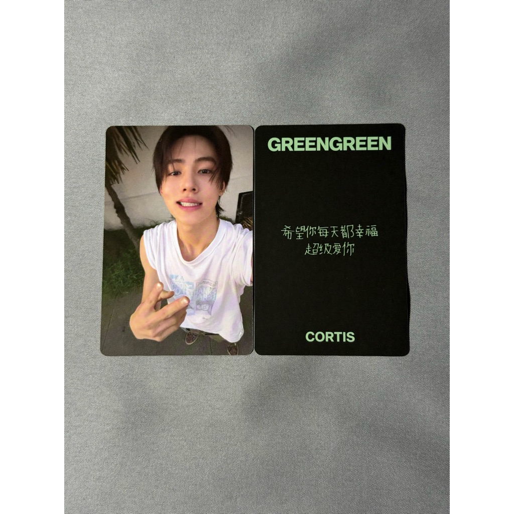 CORTIS yzy一直娛特典The 2ndEP GREENGREEN迷二手繪卡背幸運1.0 2.0