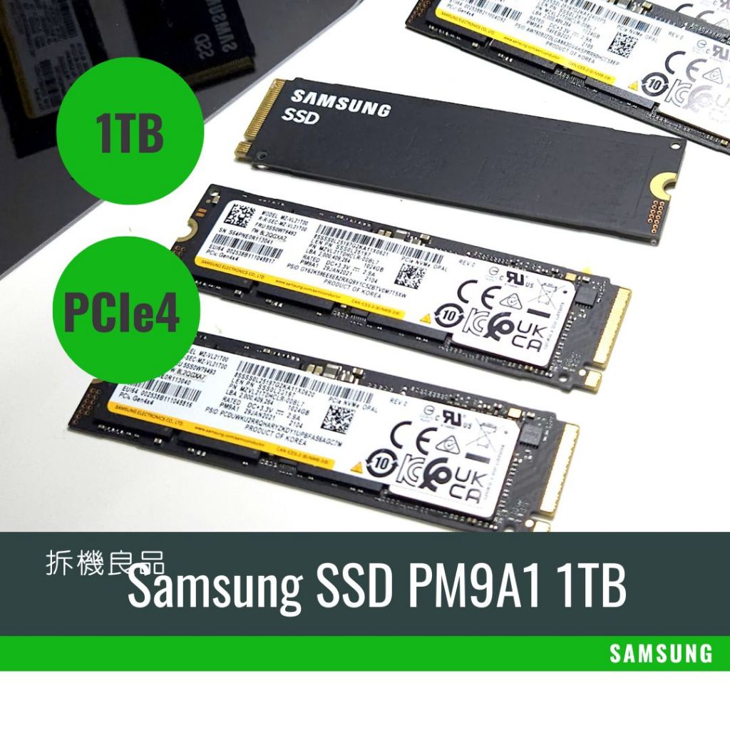 1TB】Samsung 三星PM9A1 1TB NVMe PCIe Gen4 SSD 固態硬碟拆機良品