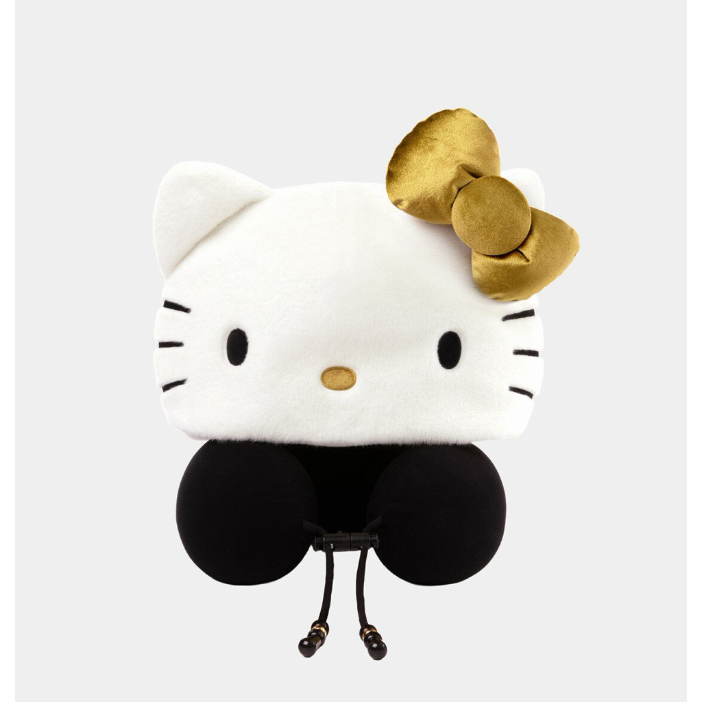 ♡【現貨】正版黑皮kitty tbh野獸派旅行休息套裝組合包牛仔帆布袋U型枕