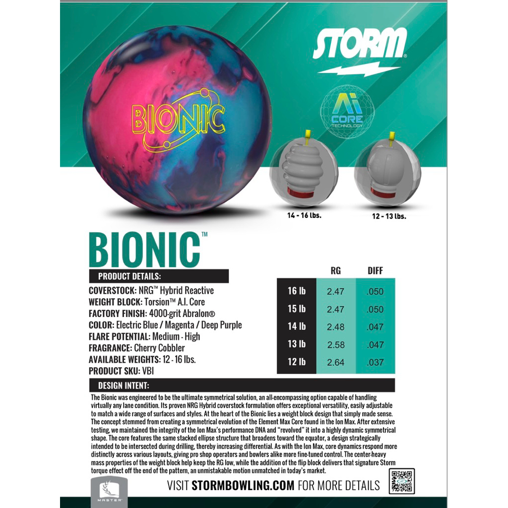 Storm Bionic 14, 15磅保齡球滾球堂| 蝦皮購物
