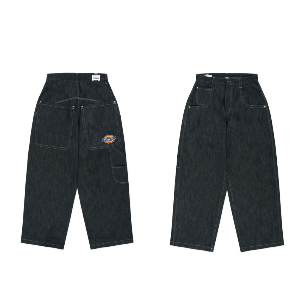 狼嚴選】Protocol Index Retro Baggy Denim Pants - Indigo Blue