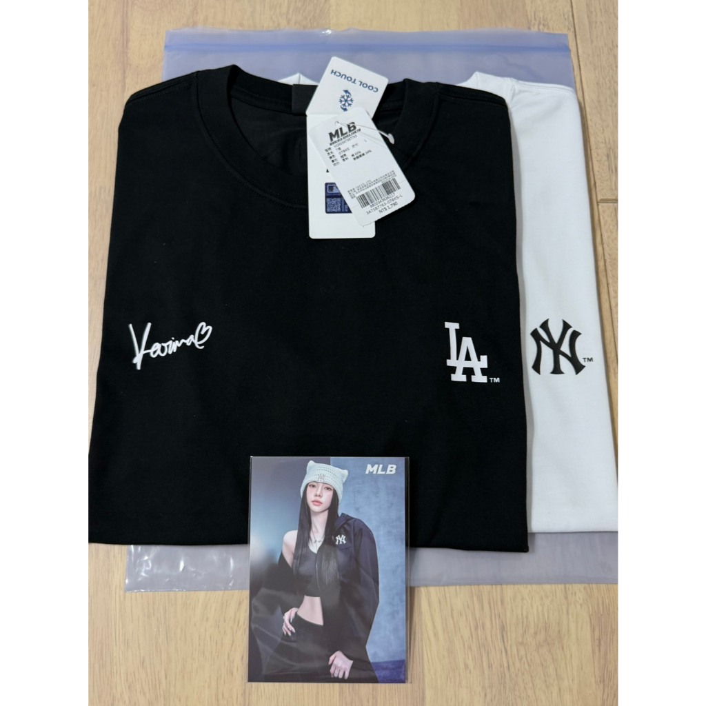 KARINA X MLB KARINA EDITION 短TEE 聯名短袖短T 白色黑色| 蝦皮購物