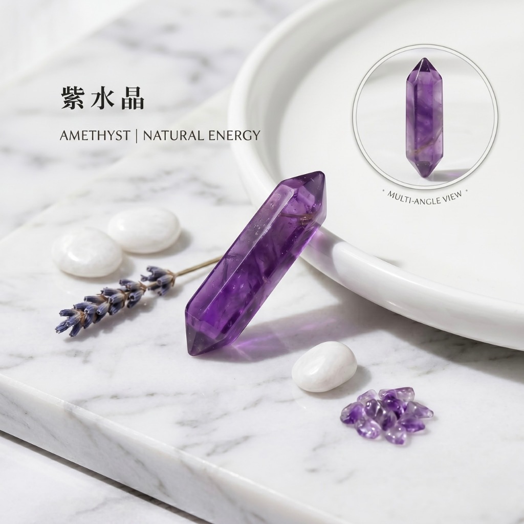 水晶專賣24h出貨] 天然水晶水晶柱六角椎六角柱兩頭尖水晶玉石能量石
