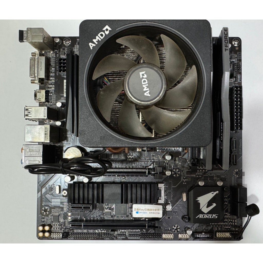 二手 AMD R7 2700X +技嘉 B450 AORUS M + DDR4 16G(8G*2) 記憶體 半套 文書機 | 蝦皮購物