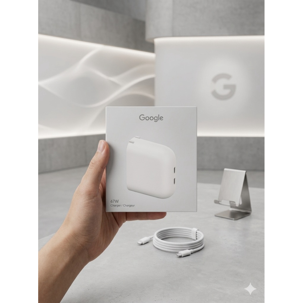 google pixel flex 67W usb-C 雙埠快速充電器 白 原廠 全新未拆封 | 蝦皮購物