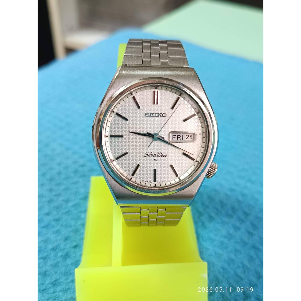 美品稼働☆SEIKO Silver Wave 6306-8010 自動巻き 雪目 古董SEIKO SILVER