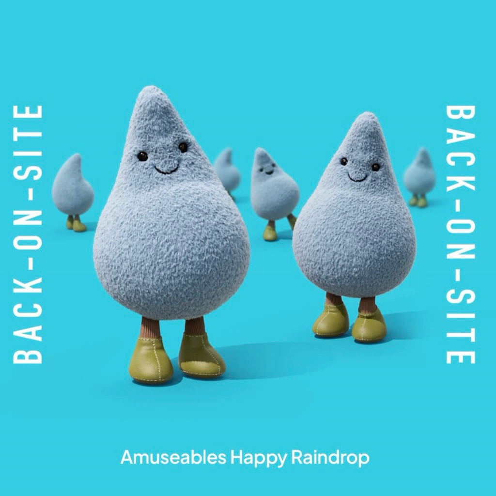 Jellycat快樂雨滴‼️現貨💧水滴Amuseables Happy Raindrop 13cm 毛絨