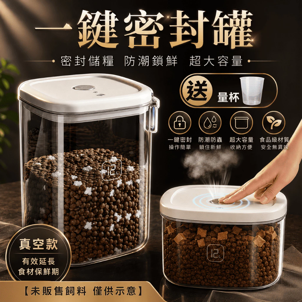 寵物飼料桶真空密封罐