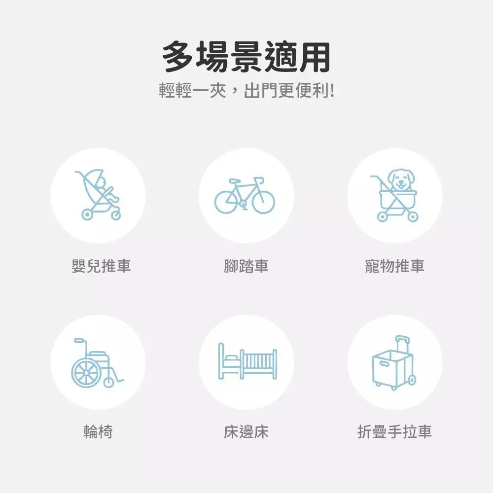 防滑嬰兒推車水杯架-適用1.5至3cm直徑推車桿