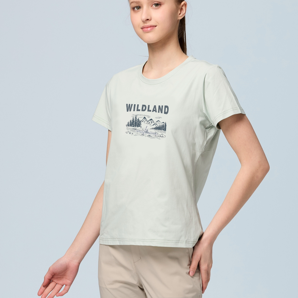 Product image 【Wildland 荒野】女彈性機能排汗T恤0B31651夏季薄款/ 透氣快乾/運動上衣/登山衣/登山露營/野雁戶外