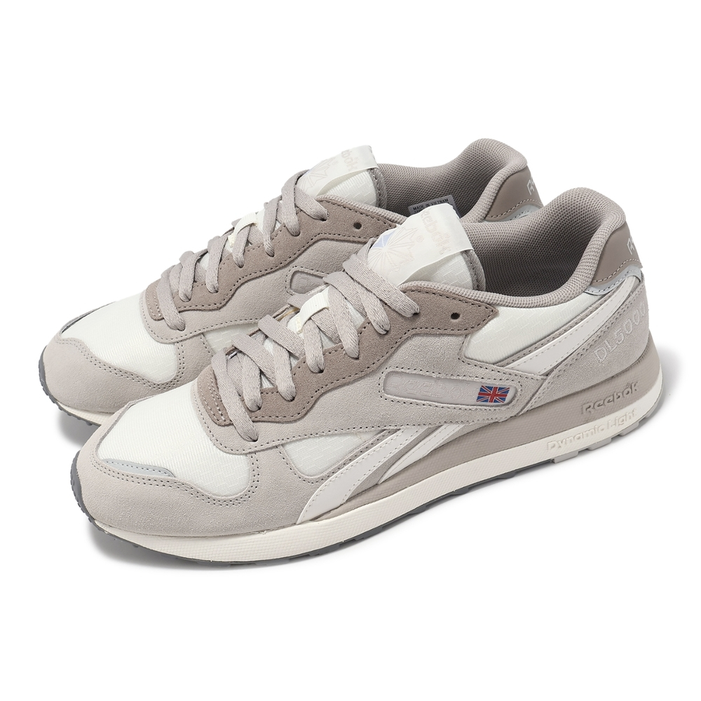 Reebok 慢跑鞋 DL5000 灰 米白 麂皮 緩衝 男 100075210 | 蝦皮購物
