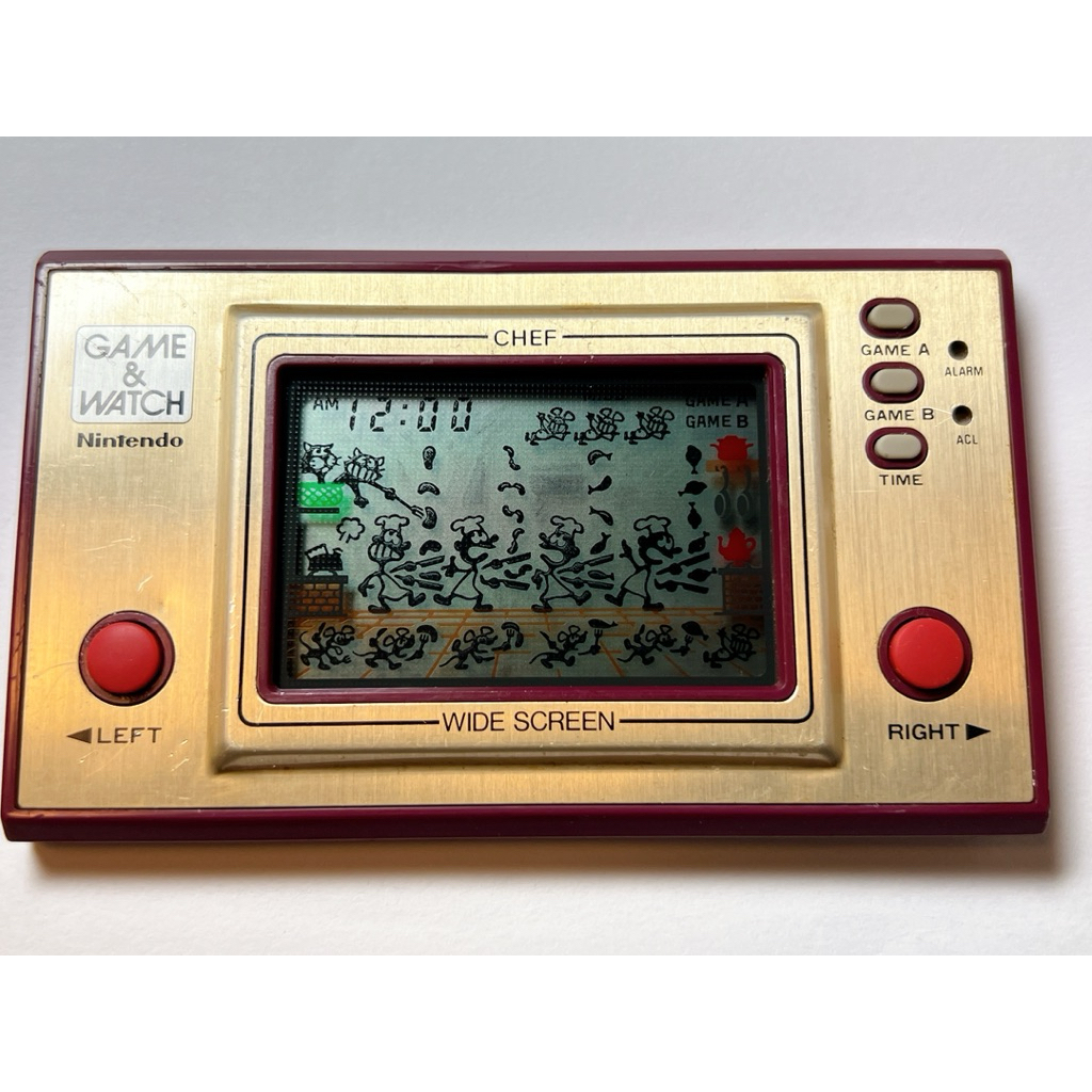 任天堂GAME AND & WATCH Chef Wide Screen 1981 遊戲機直接從日本掌上