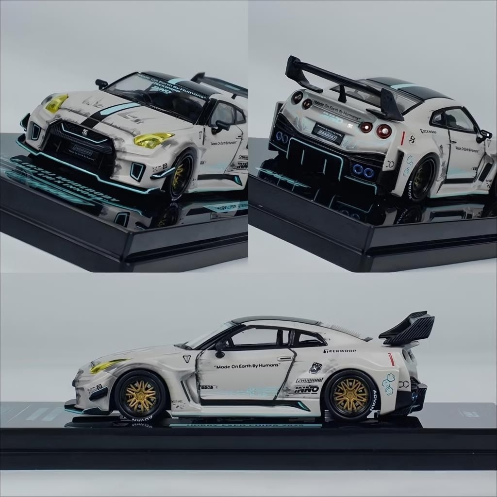 INNO64 全新未拆封HEC展會限定戰鬥灰舊化版剪影寬體LBWK Nissan GT-R