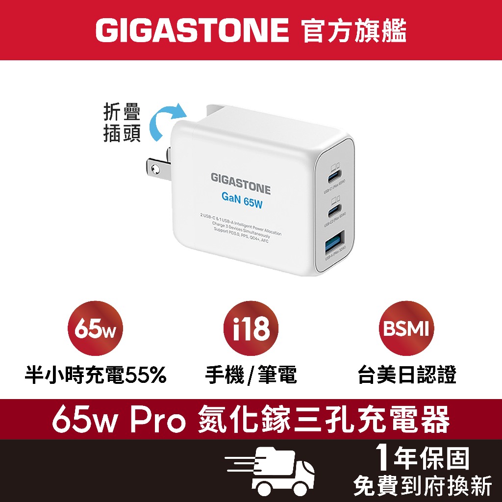 GIGASTONE 65W氮化鎵
