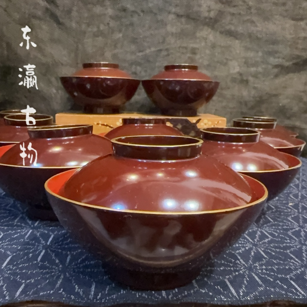 能登輪島塗木製漆器味增湯碗10客H52 | 蝦皮購物