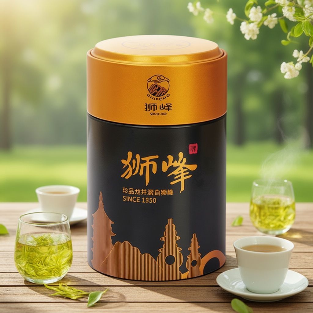 獅峰牌明前特級龍井茶正宗龍井43綠茶春茶罐裝100g 自飲2026年新茶