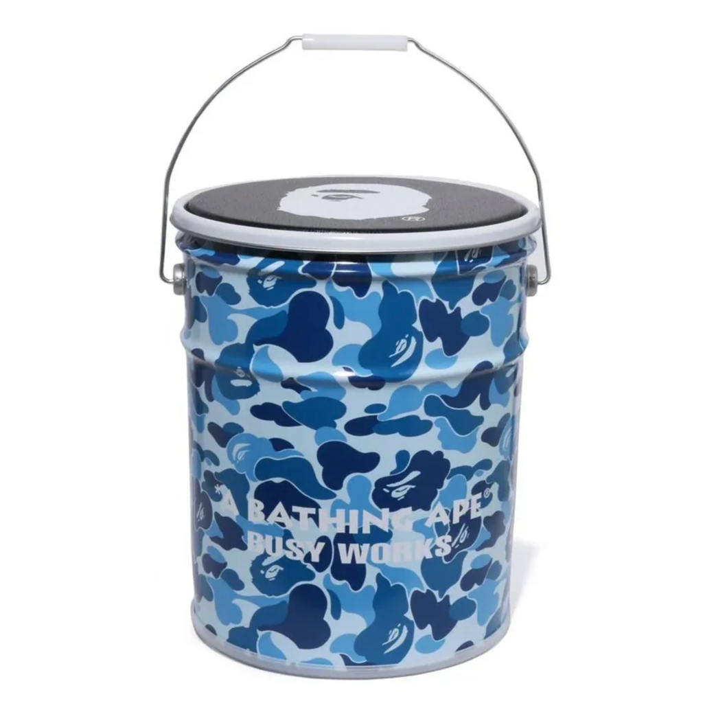A BATHING APE ABC CAMO STEEL CAN STOOL 鐵水桶椅子藍迷彩| 蝦皮購物