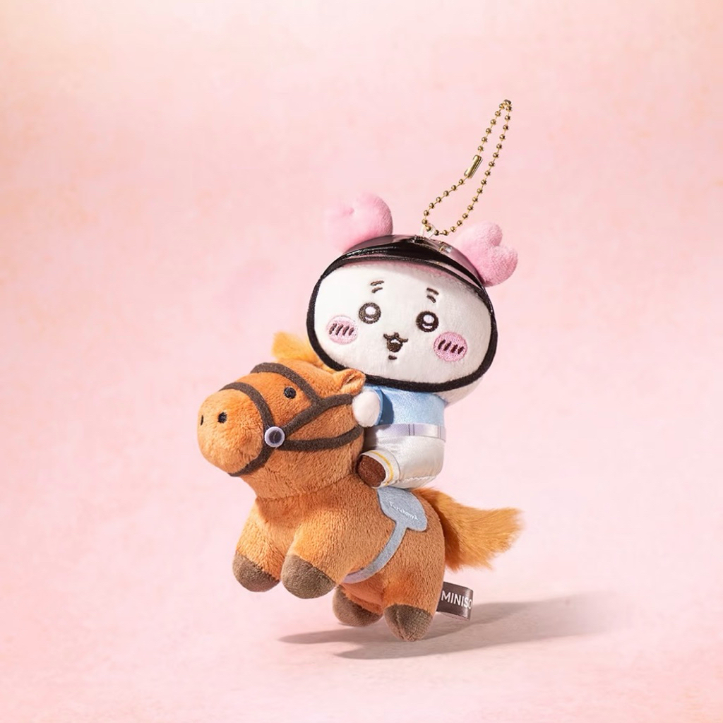 miniso 名創優品Chiikawa 馬術掛件娃娃吊飾小馬馬吉伊卡哇烏薩奇小八吉