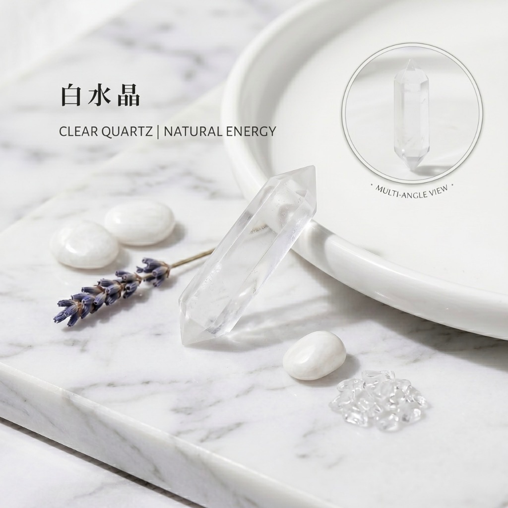 水晶專賣24h出貨] 天然水晶水晶柱六角椎六角柱兩頭尖水晶玉石能量石