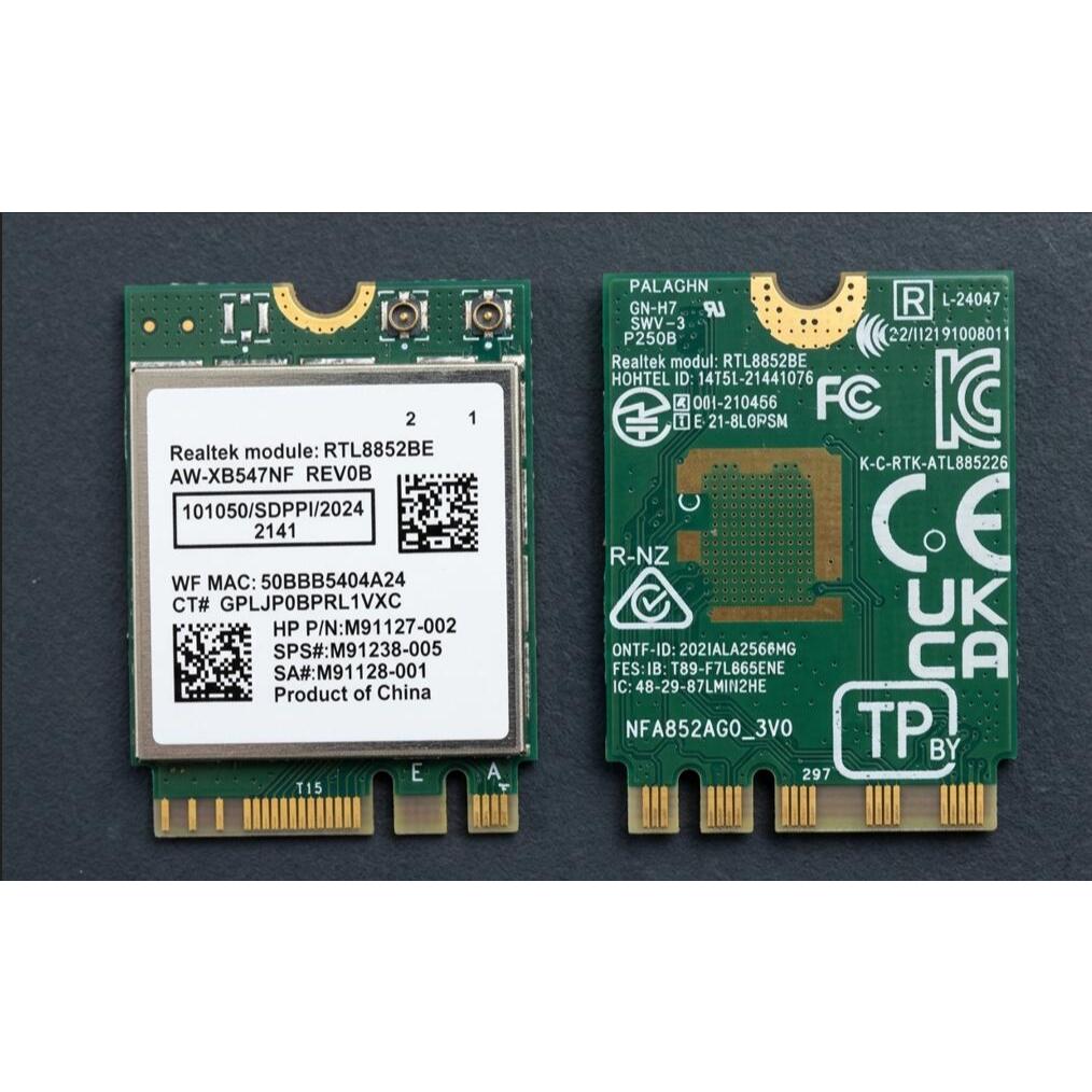 【全新】HP 原廠 Realtek RTL8852BE Wi-Fi 6 無線網卡 藍牙 5.2 筆電升級首選 M.2 | 蝦皮購物