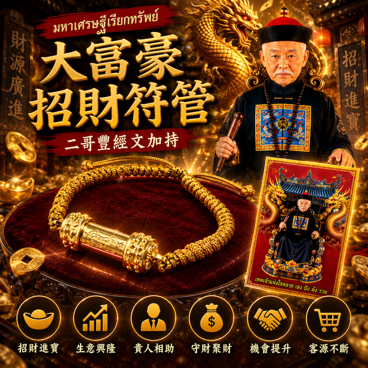 🇹🇭泰國親請🇹🇭【二哥豐富翁符管】事業成長。正偏財運。平安順利。擋