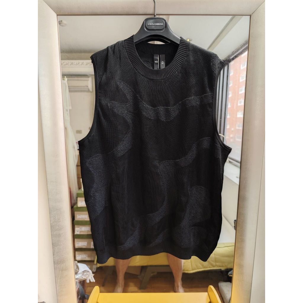 Y-3全新真品中國製黑色針織圖案背(S號/L號)IN4341--3.3折出清(不議價商品) | 蝦皮購物