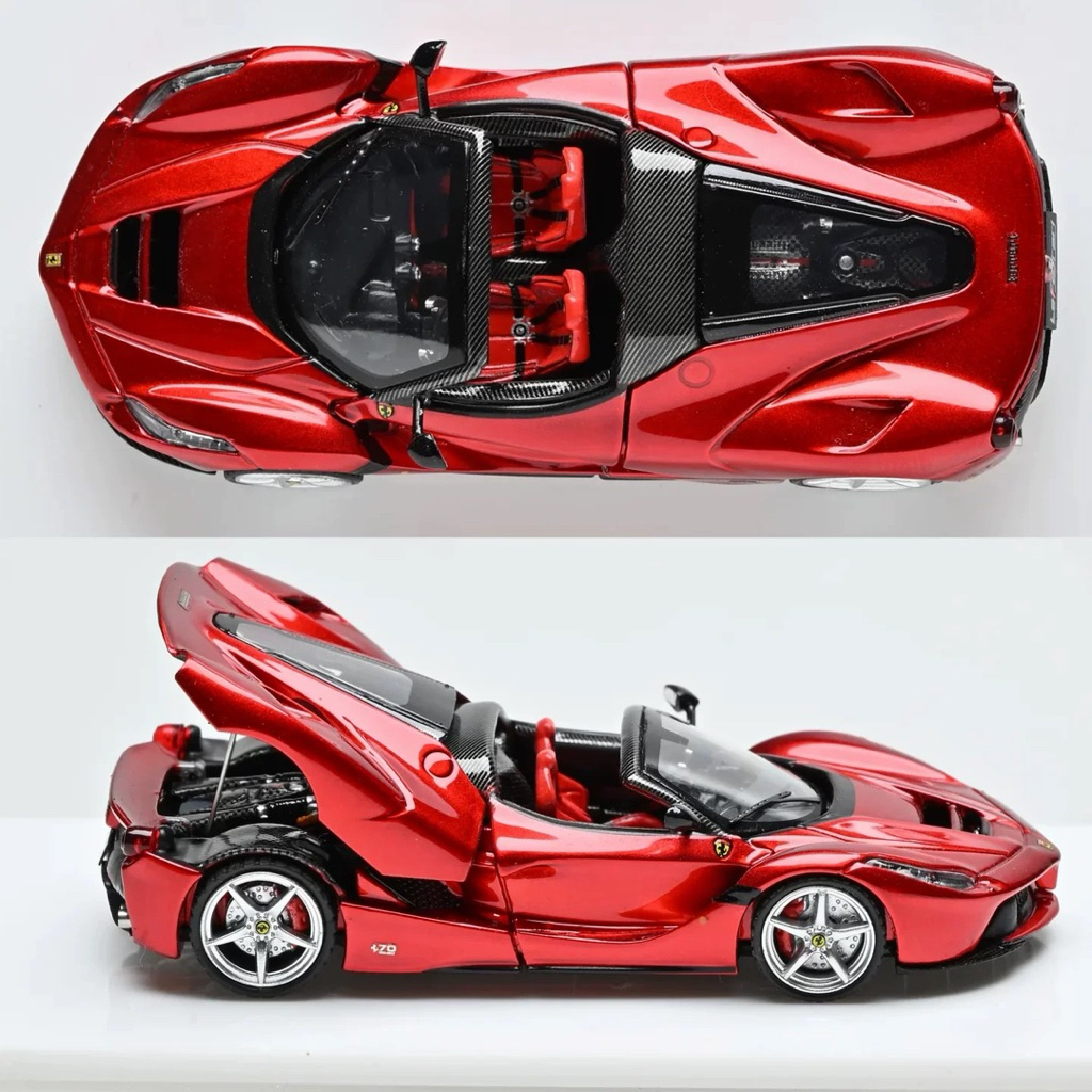【售完】SB 1/64 Ferrari 法拉利 LaFerrari 敞篷 馬拉內羅紅 引擎可開 模型車 | 蝦皮購物