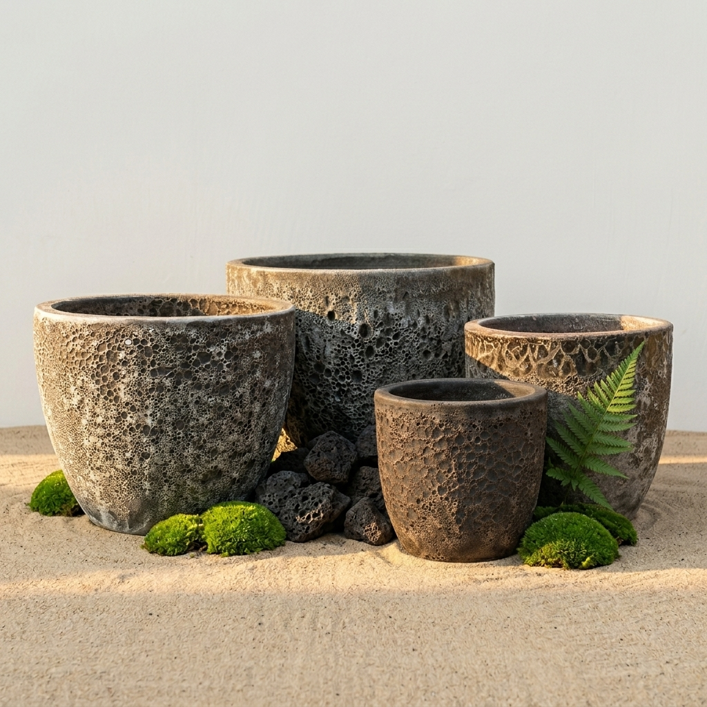 園藝家景觀】越南落灰陶SAP30 復古色(多規格) 倒圓錐型花盆花器花缽侘