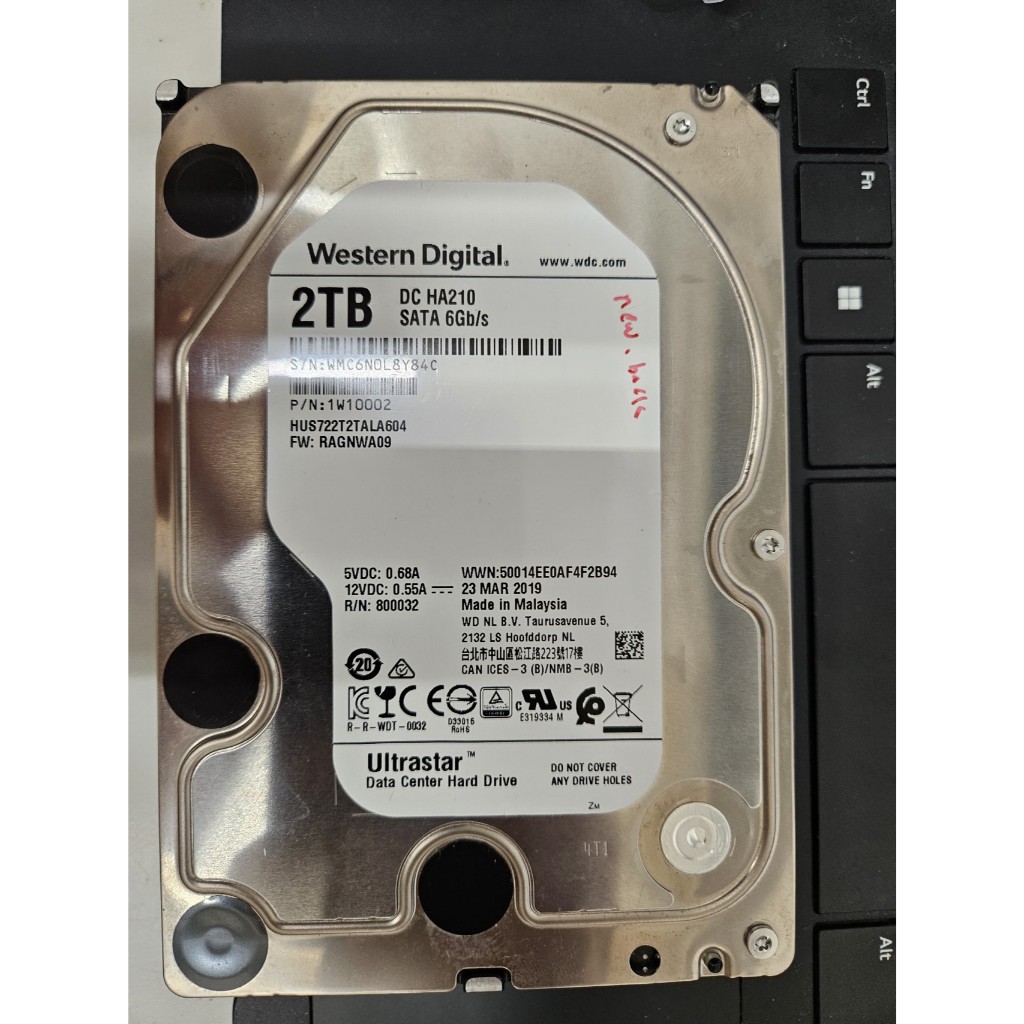 WD 企業級硬碟2TB DC HA210 型號：HUS722T2TALA604 資料中心專用| 蝦皮購物