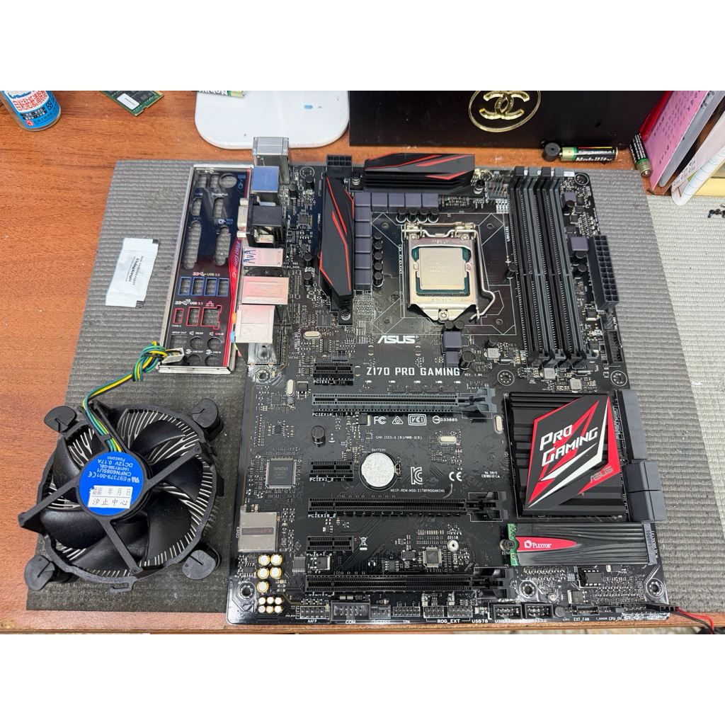 華碩Z170 PRO GAMING 主機板+CPU I7 6700+M.2 256G+風扇+擋板（1151腳