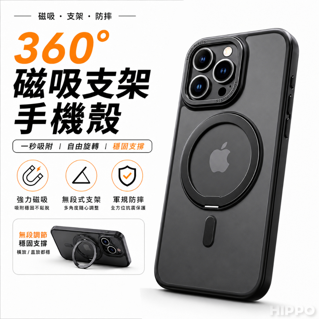 360°旋轉磁吸支架手機殼評價：iPhone 18/17/16/15 防摔支架殼值不值得買？ (2/11)
